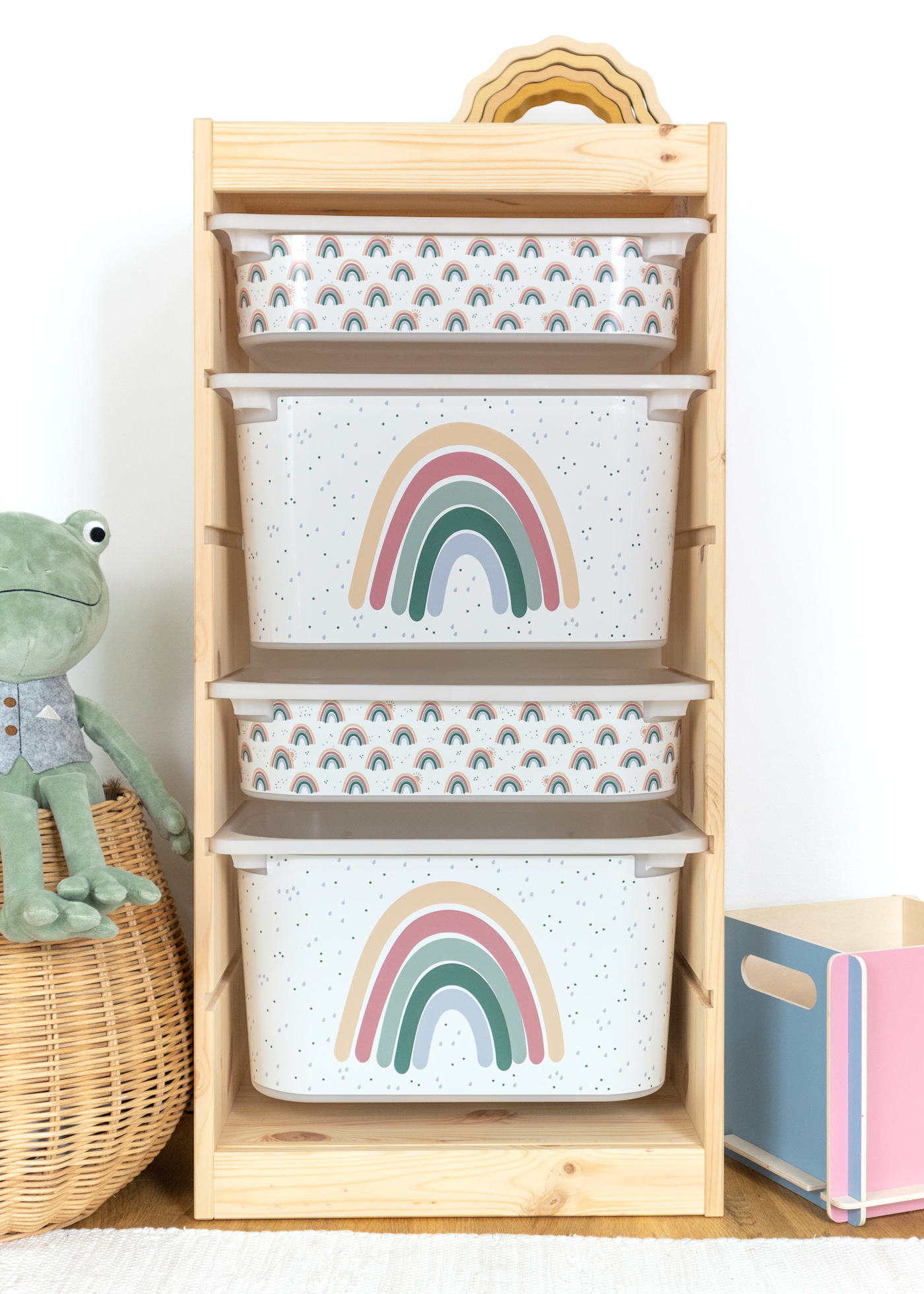 Sticker für IKEA TROFAST Box Längsseite Regenbogen