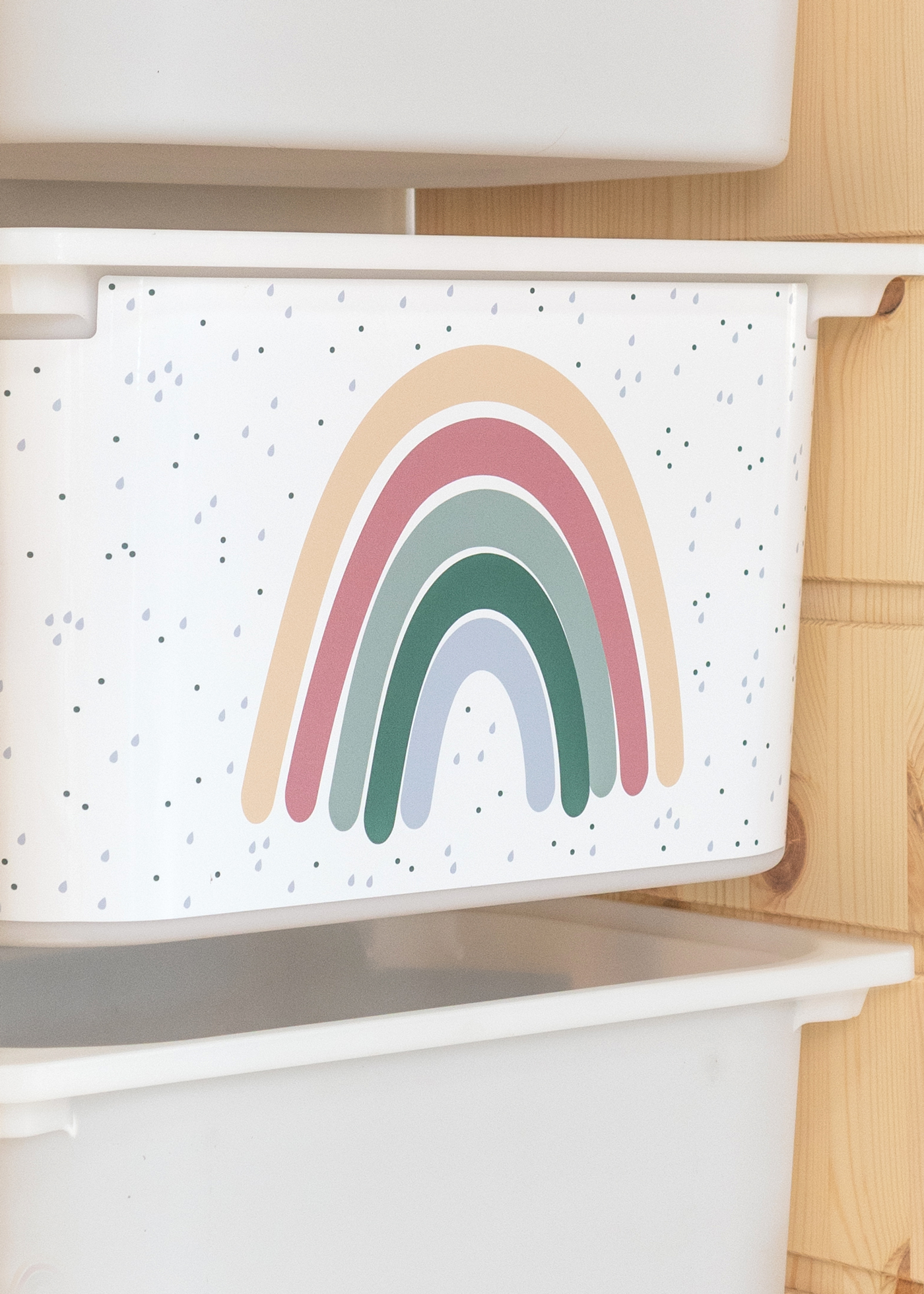 Sticker für IKEA TROFAST Box Längsseite Regenbogen