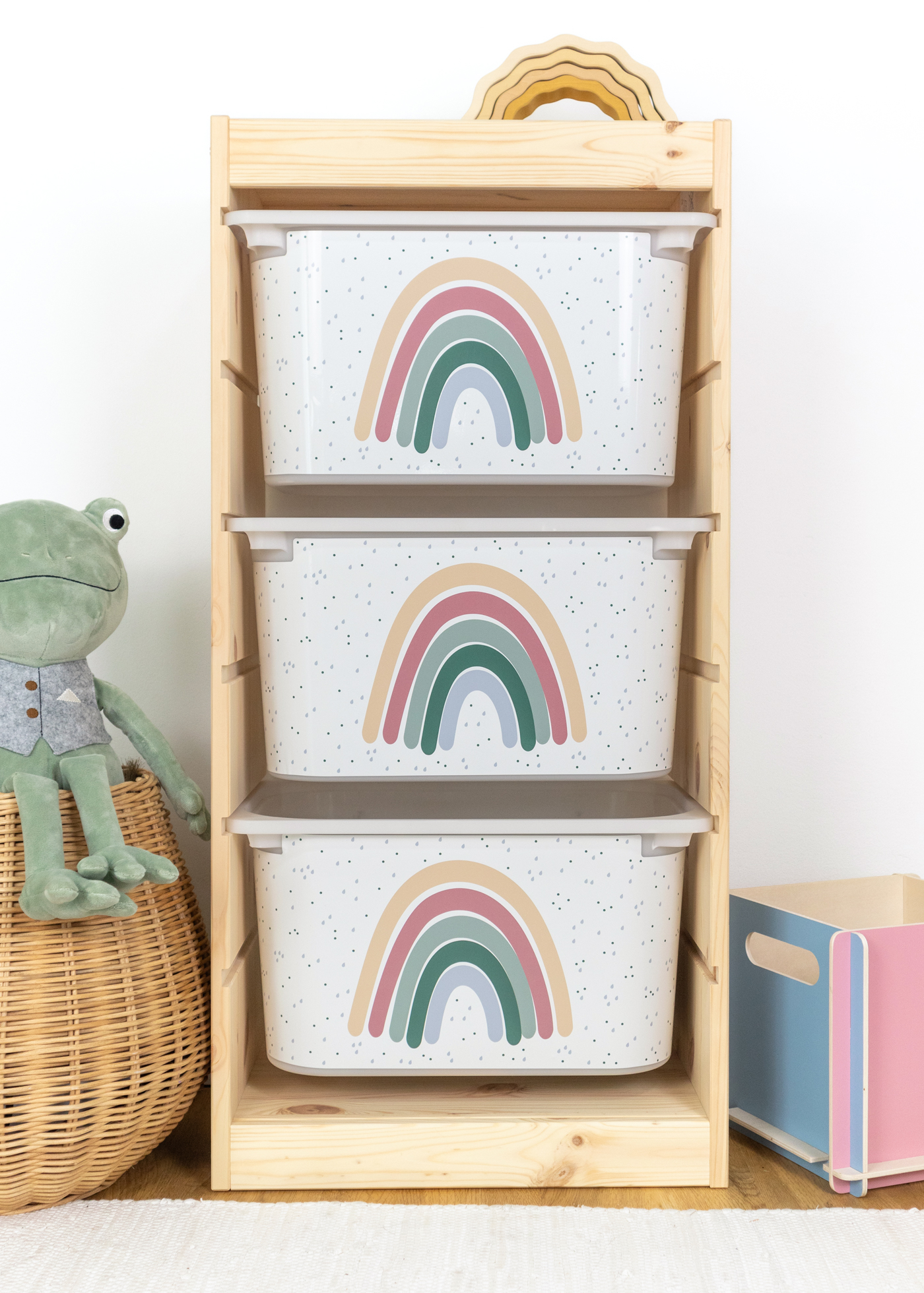 Sticker für IKEA TROFAST Box Längsseite Regenbogen