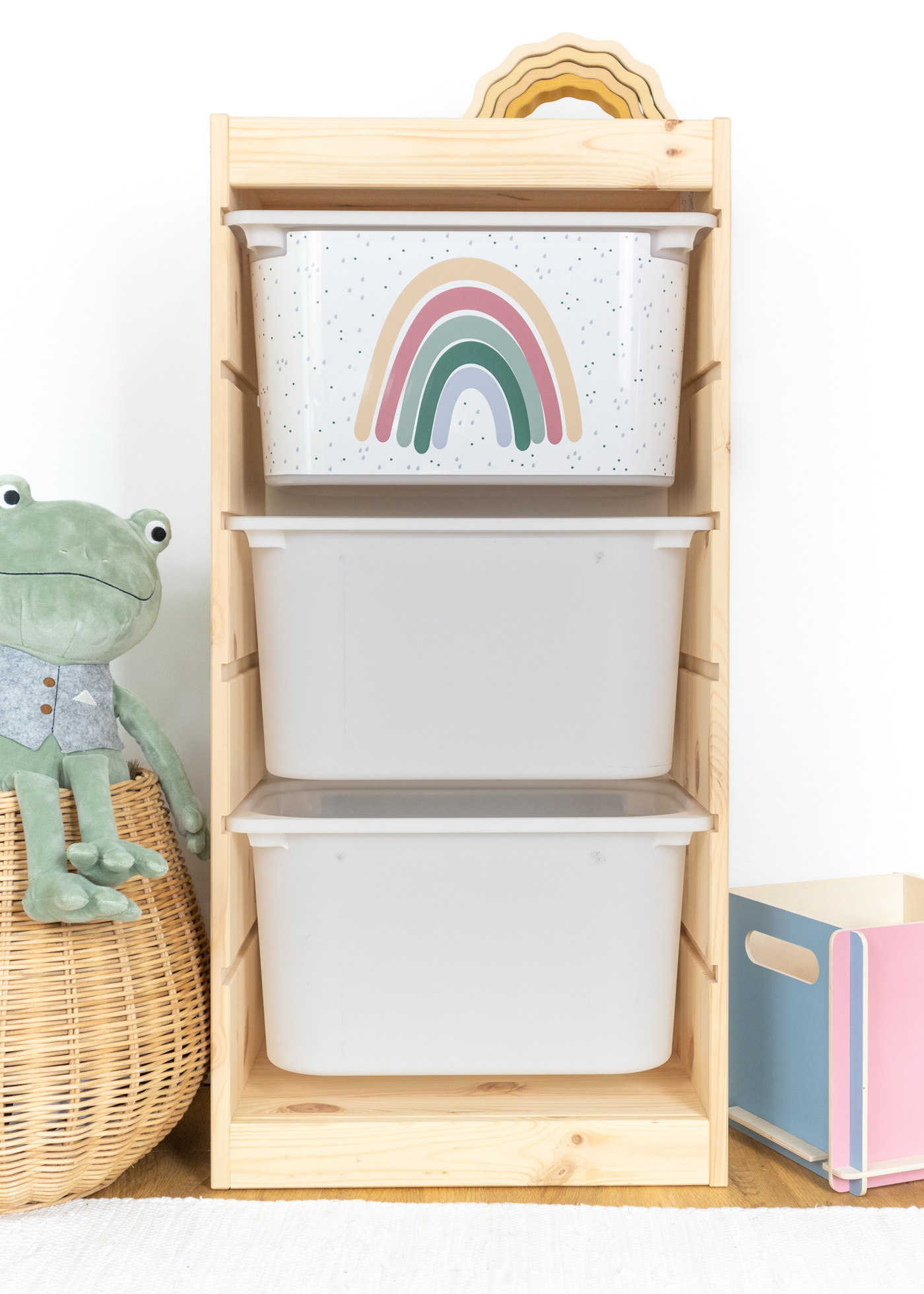 Sticker für IKEA TROFAST Box Längsseite Regenbogen