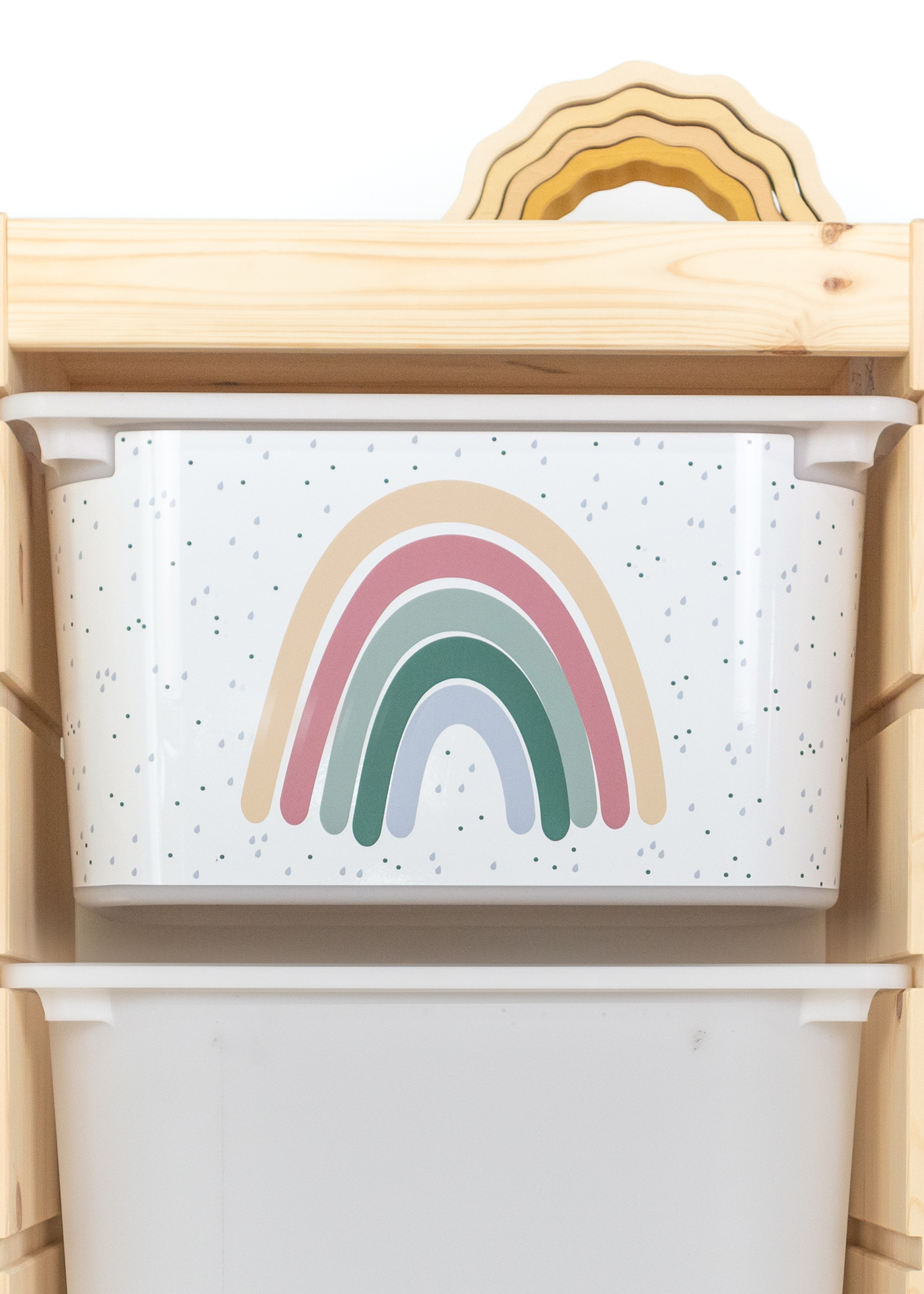 Sticker für IKEA TROFAST Box Längsseite Regenbogen