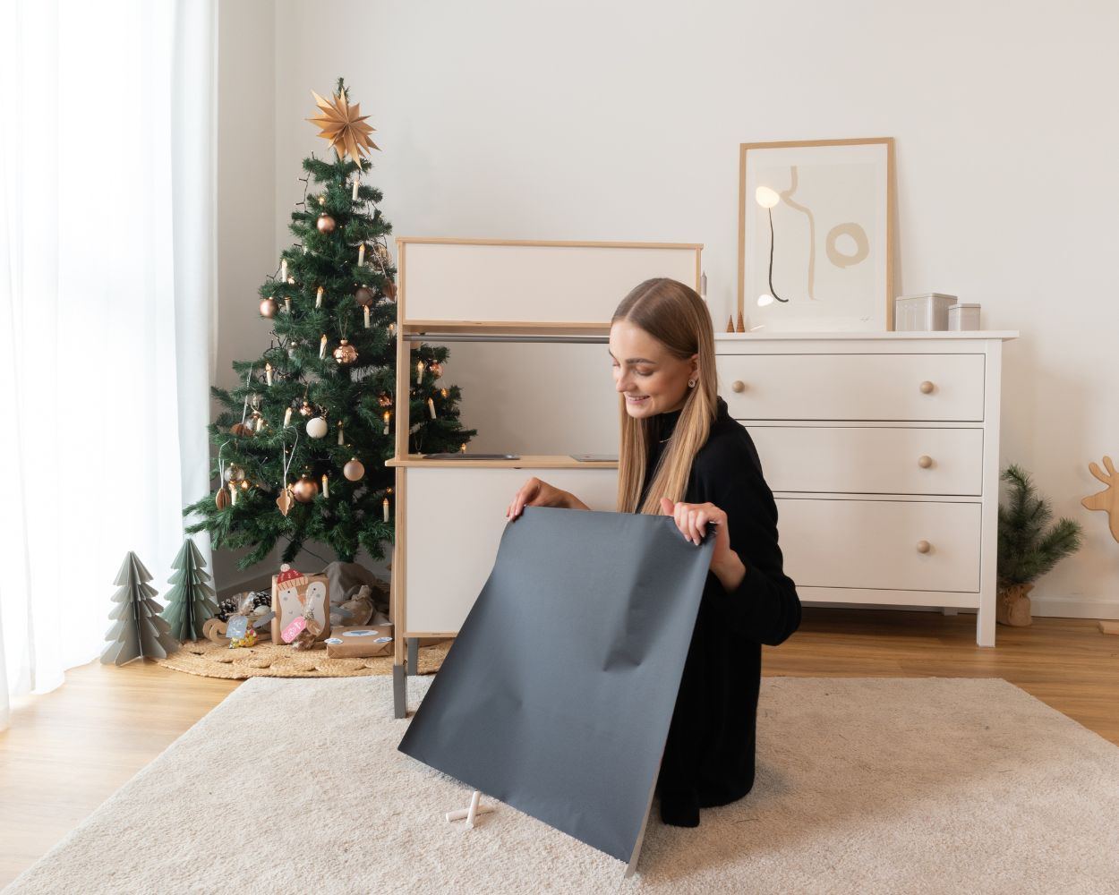 Tafelfolie für Weihnachtsmarktstand 