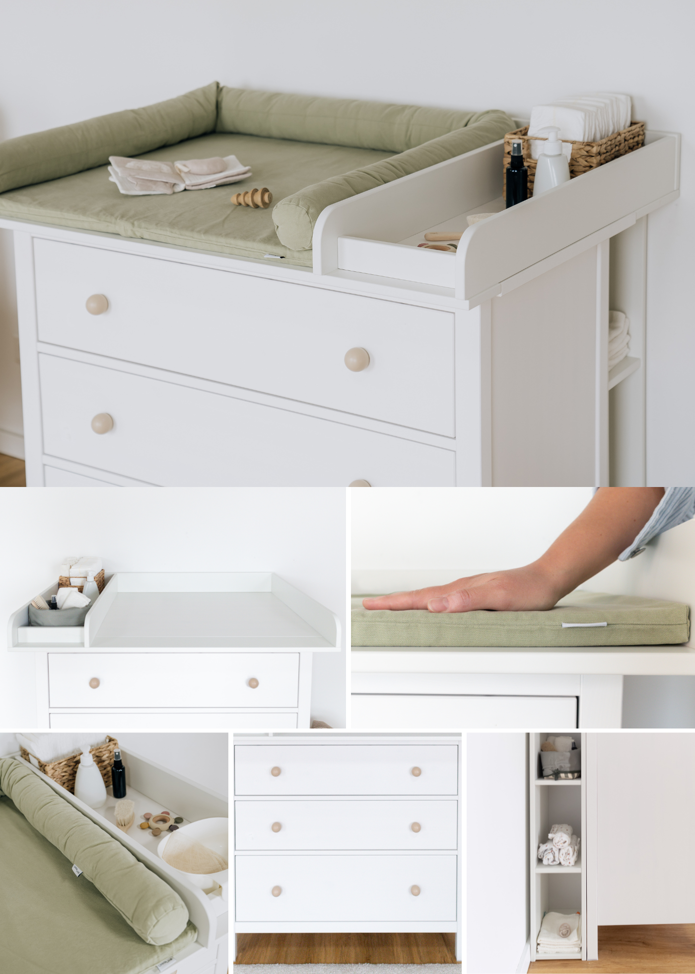 Set für IKEA HEMNES als Wickelkommode in Eukalyptus (6 Produkte)