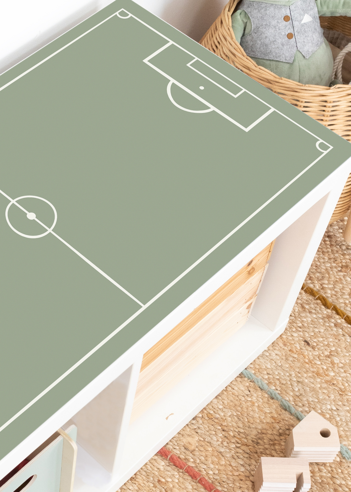 Ikea Kallax Klebefolie als Fußball Deko für dein Fußball Kinderzimmer als Fußballzimmer Deko mit Fußballmotiven passend für die Fußball EM