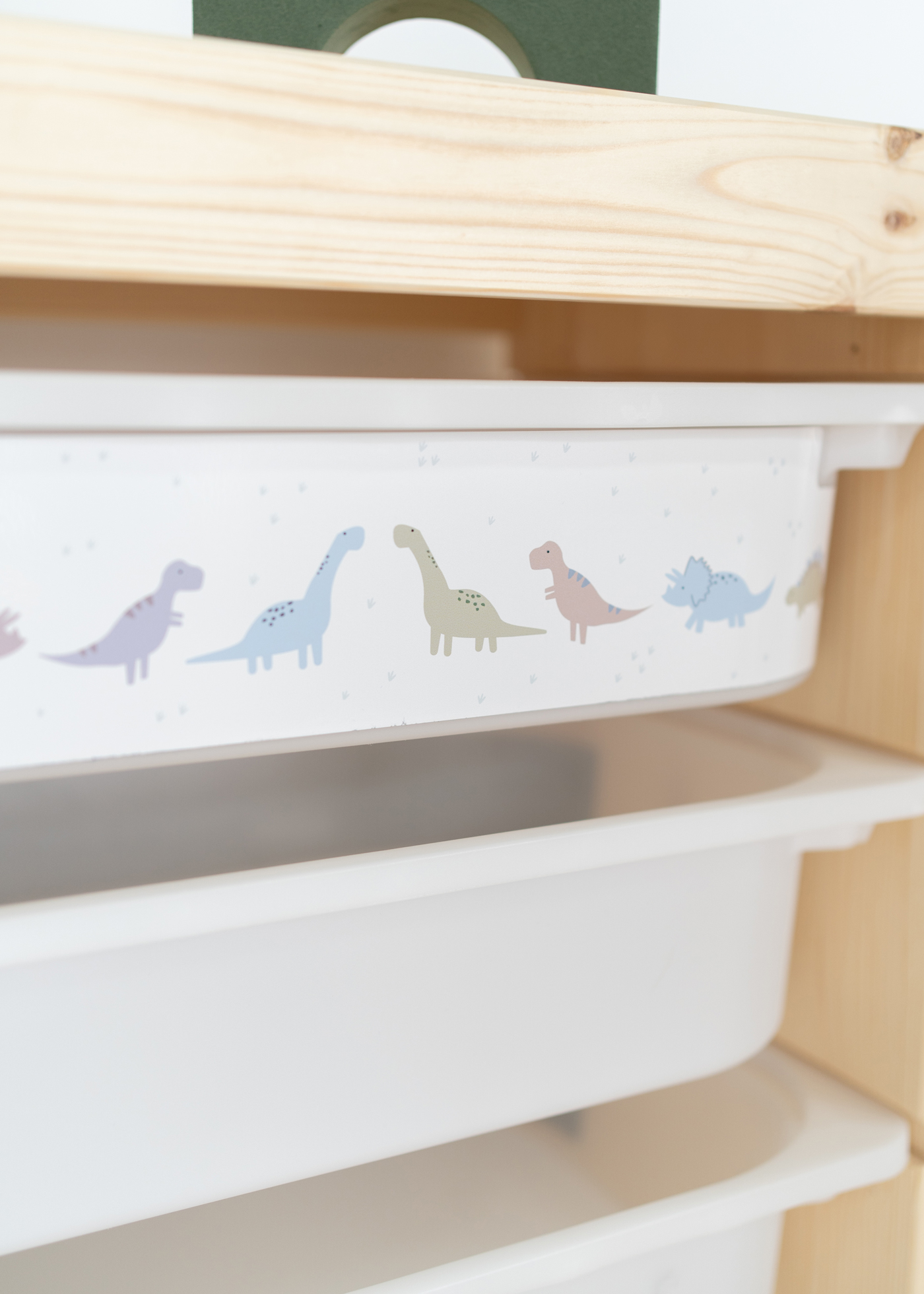 stickerset ikea trofast box klein dino laengsseite