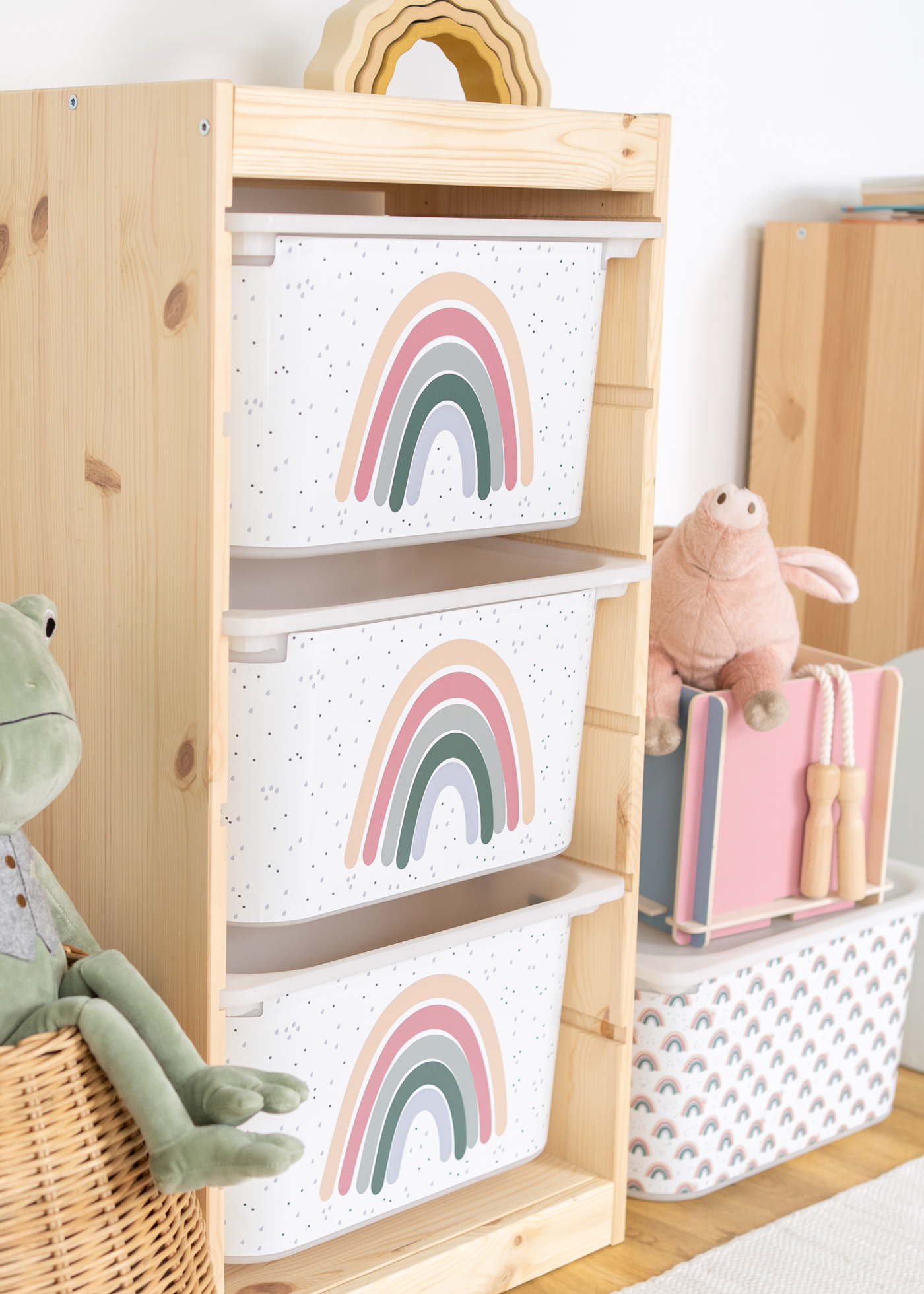 Sticker für IKEA TROFAST Box Längsseite Regenbogen